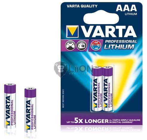 Varta Lithium AAA elem 2db-os