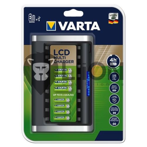 VARTA LCD MULTI CHARGER - TÖLTŐ akkuk nélkül - 576811 AA és AAA 8db töltésére