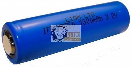 LiFePO4 IFR 18650 3,2 V baterie 1400mAh